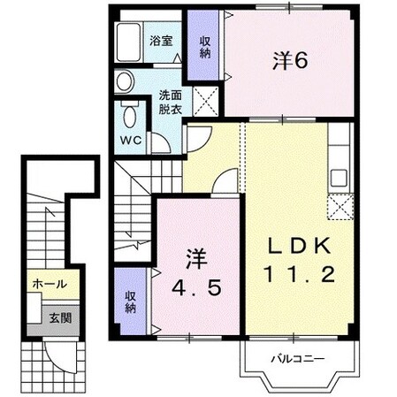 プレミール・メゾン沖代１の物件間取画像